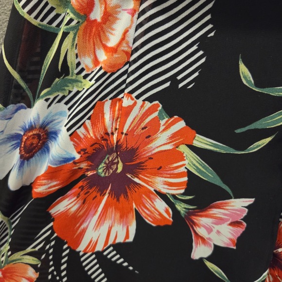 K Studio Collection Floral Maxi Dress‎ Women's Size XL Tie Waist Tropical - Picture 3 of 7